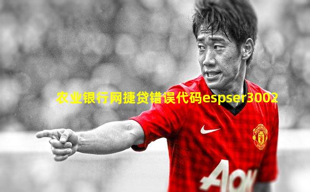 农业银行网捷贷错误代码espser3002