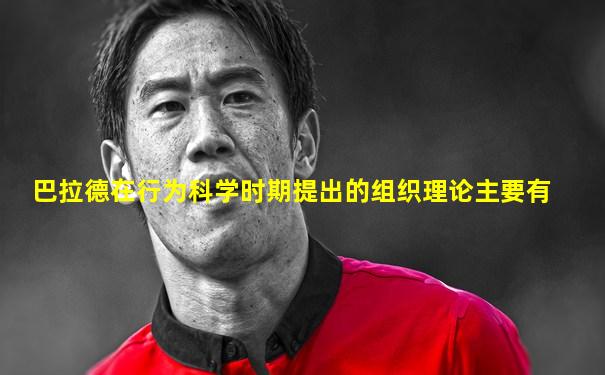巴拉德在行为科学时期提出的组织理论主要有
